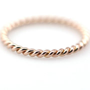 Picture of twist ring twist rope ring 14k gold ring