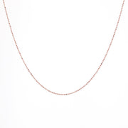 Picture of diamond cut 1mm ball chain gold necklace