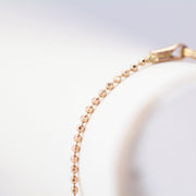 Picture of 14k solid gold ball chain bracelet gold