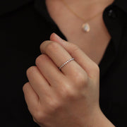 Picture of diamond wedding band milgrain eternity