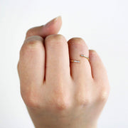 Picture of 13mm minimalist twist open diamond ring