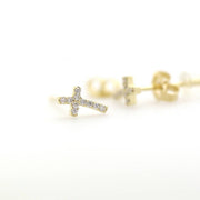 Picture of diamond cross earrings cross diamond