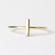 Picture of 14k solid bar ring 14k gold ring