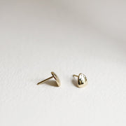 Picture of dainty studs solid gold earrings unique