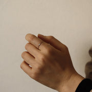 Picture of dainty diamond chain ring natural