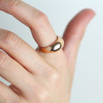 Load image into Gallery viewer, Picture of dome ring 14k gold dome ring 14k solid
