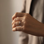 Load image into Gallery viewer, Picture of engagement ring wedding ring moissanite
