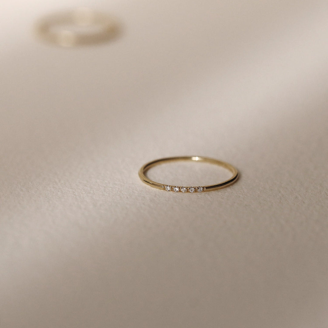 Picture of minimalist wedding band diamond wedding