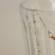 Picture of chain with diamond cut oval link gold 2