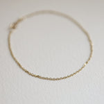 Load image into Gallery viewer, Picture of rolo chain anklet gold chain anklet 14k
