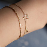 Load image into Gallery viewer, Picture of star charm bracelet personalized initial
