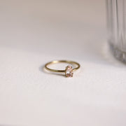 Picture of morganite solitaire ring pear shape