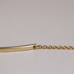 Load image into Gallery viewer, Picture of bar bracelet thin gold bar bracelet 14k
