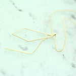 Load image into Gallery viewer, Picture of geometric necklace 14k solid gold
