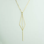 Load image into Gallery viewer, Picture of geometric necklace 14k solid gold
