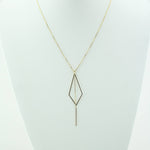 Load image into Gallery viewer, Picture of geometric necklace 14k solid gold
