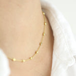 Load image into Gallery viewer, Picture of 14k gold beads by yard necklace bead
