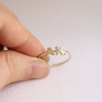 Load image into Gallery viewer, Picture of initial ring monogram ring solid gold
