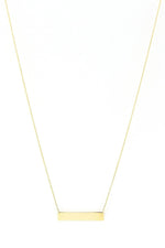 Load image into Gallery viewer, Picture of gold bar necklace name necklace
