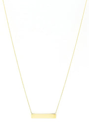 Picture of gold bar necklace name necklace