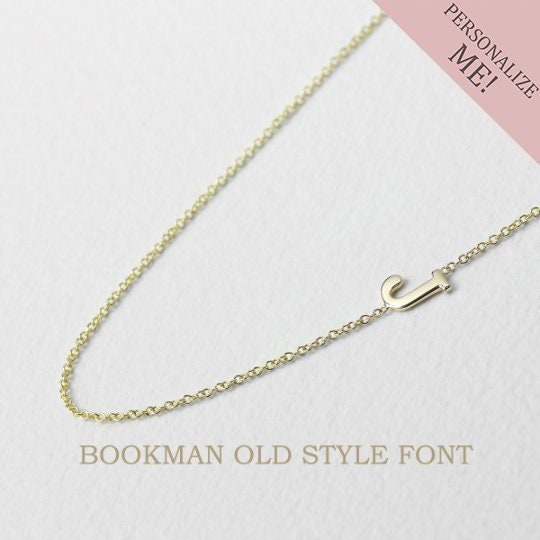 Picture of initial necklace name necklace monogram