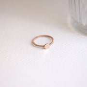 Picture of initial ring 10k 14k solid gold twist