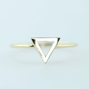 Picture of 14k gold triangle ring triangle ring