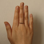 Load image into Gallery viewer, Picture of triple bead ring 14k beaded ring 14k
