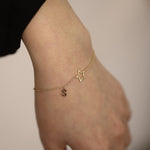 Load image into Gallery viewer, Picture of star charm bracelet personalized initial
