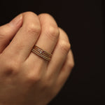 Load image into Gallery viewer, Picture of diamond pink sapphire stacking ring
