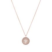 Picture of diamond polaris star necklace 14k disc