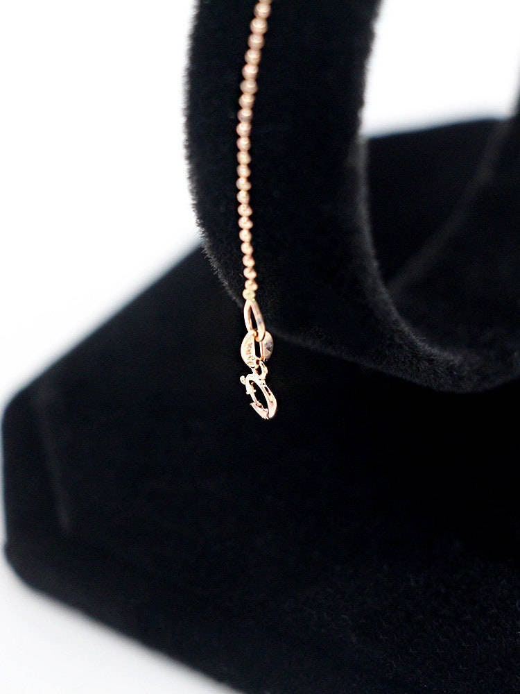 Picture of 14k solid gold 10mm ball chain anklet