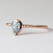 Picture of aquamarine solitaire ring aquamarine