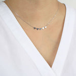 Load image into Gallery viewer, Picture of triangle plate necklace 14k white gold
