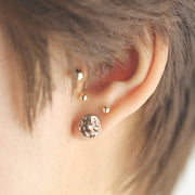 Picture of 14k solid gold hammer finished flat