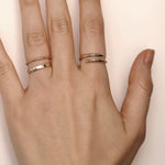 Load image into Gallery viewer, Picture of bypass ring half round twist ring band
