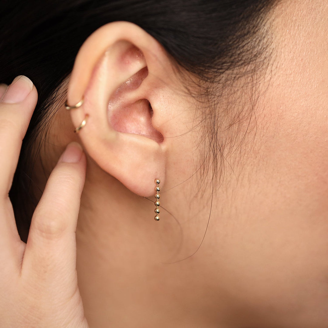 Picture of bead drop dangle earrings dainty dangle