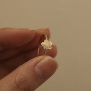 Picture of flower ring 14k solid gold ring flower