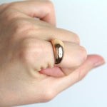 Load image into Gallery viewer, Picture of dome ring 14k gold dome ring 14k solid
