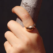 Picture of dome ring 14k gold dome ring 14k solid