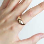 Load image into Gallery viewer, Picture of dome ring 14k gold dome ring 14k solid
