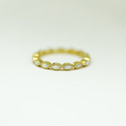 Picture of white opal eternity ring 14k solid gold