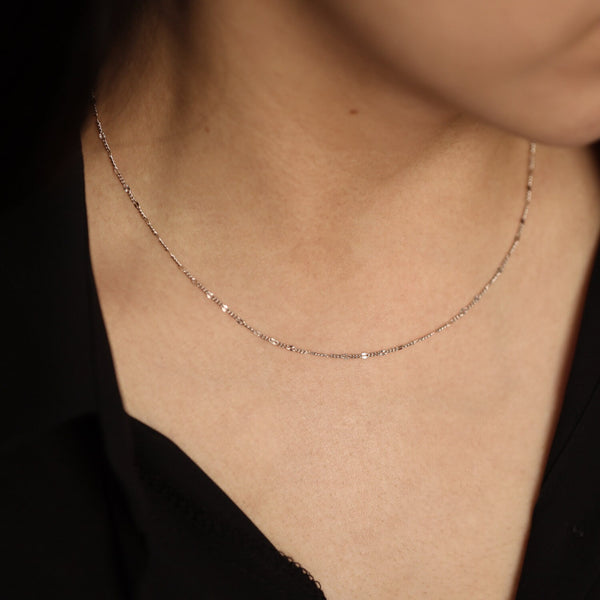 Picture of chain with diamond cut oval link gold 2