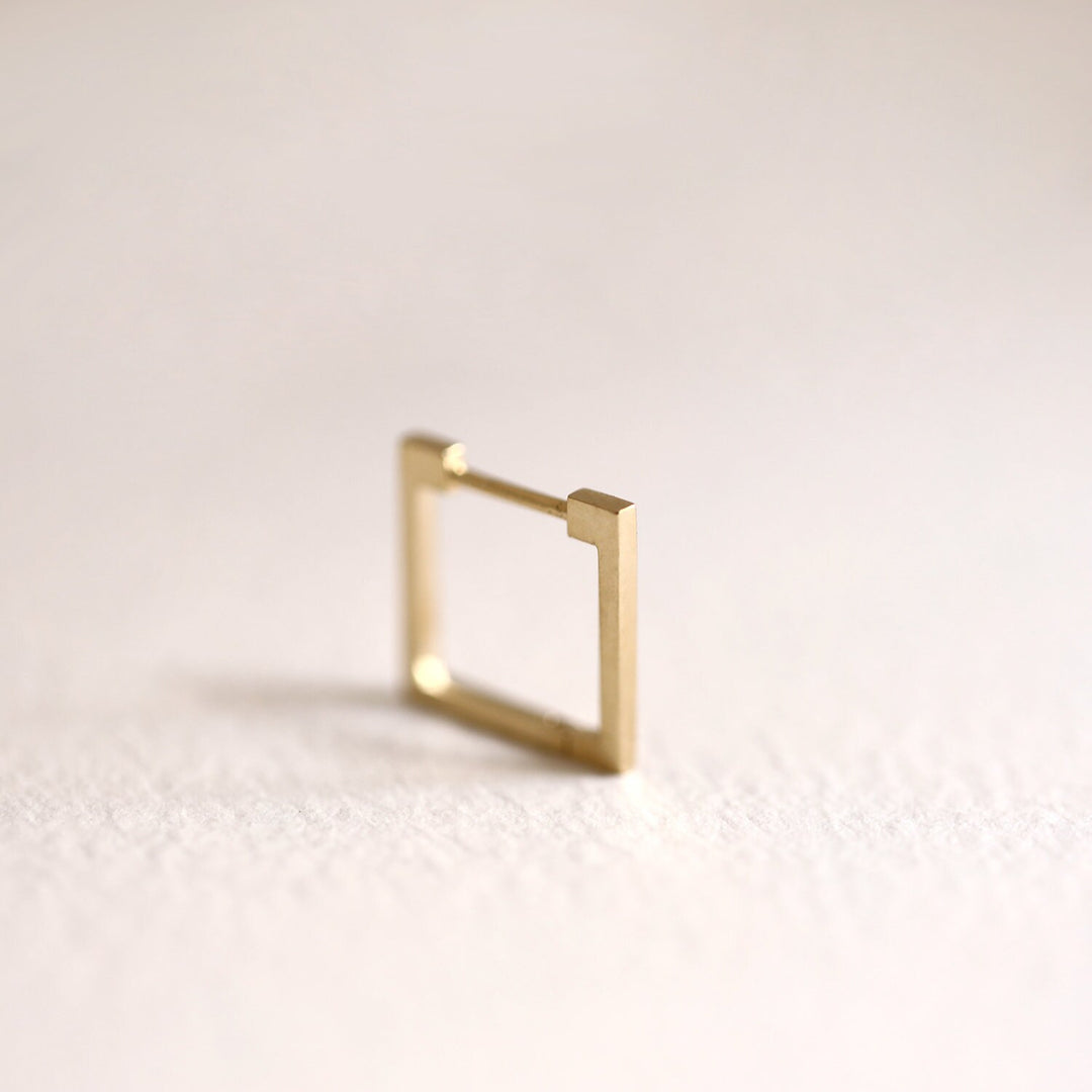 Picture of square huggie earrings 12mm hoop