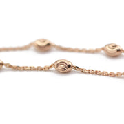 Picture of 14k gold beads by yard chain anklet 14k