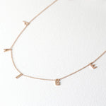 Load image into Gallery viewer, Picture of initial necklace name necklace five
