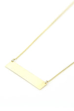 Load image into Gallery viewer, Picture of gold bar necklace name necklace
