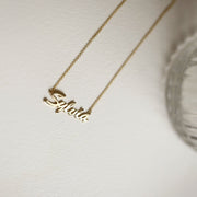 Picture of 14k name pendant necklace name charm