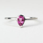 Picture of pink tourmaline ring pink stone ring