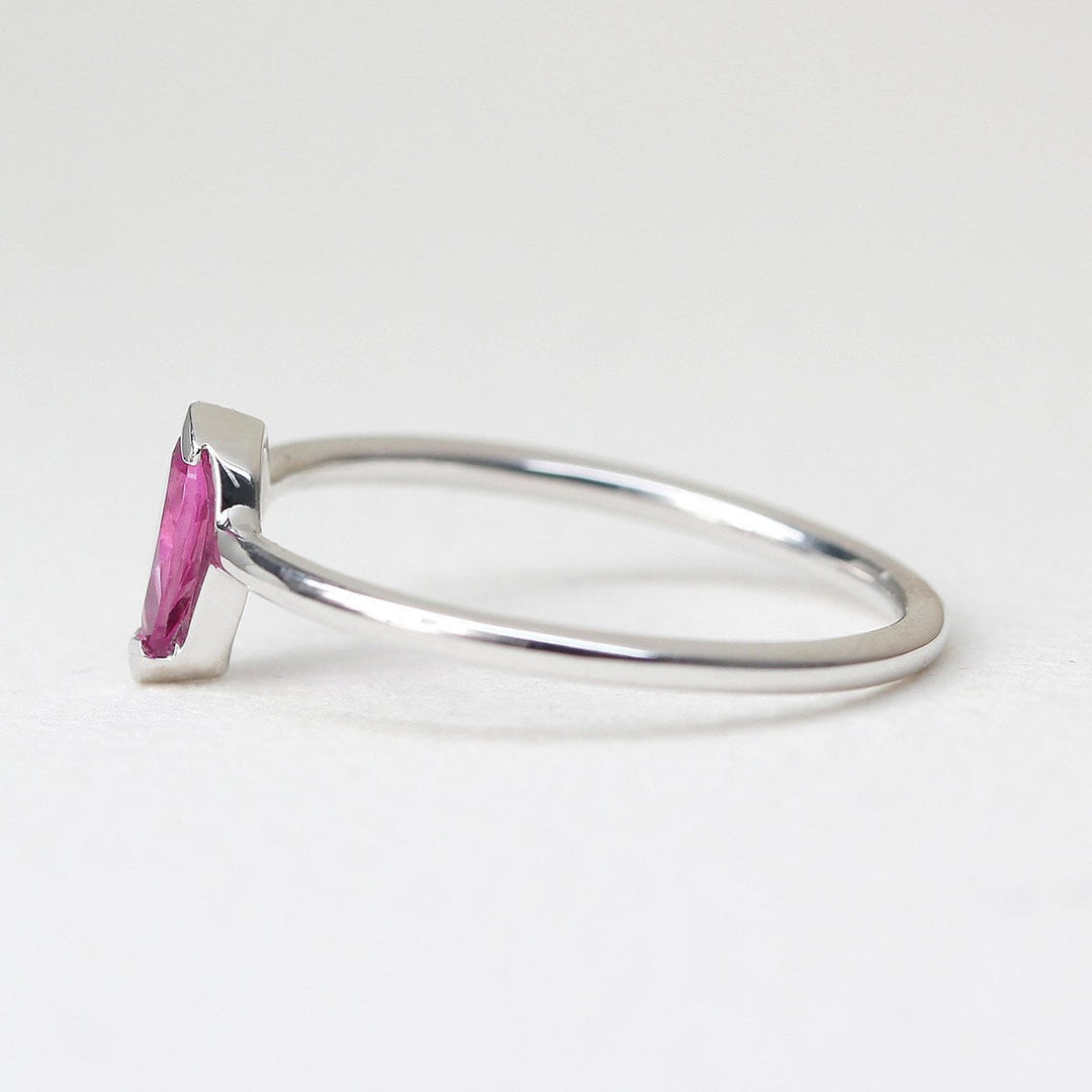 Picture of pink tourmaline ring pink stone ring